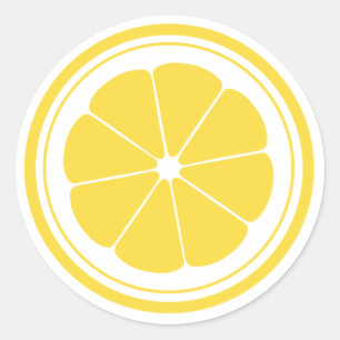 Pegatina Redonda Pegatinas Lemonade Stand Lemon