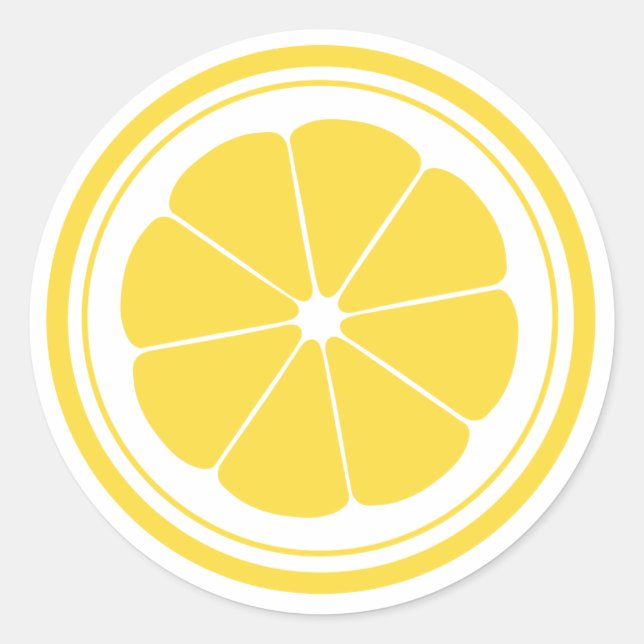 Pegatina Redonda Pegatinas Lemonade Stand Lemon (Anverso)