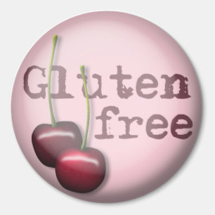 Pegatina Redonda Pegatinas libres de gluten - cereza