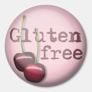 Pegatina Redonda Pegatinas libres de gluten - cereza