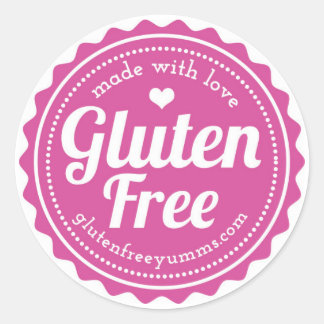 Pegatina Redonda Pegatinas libres de gluten — hechos con amor