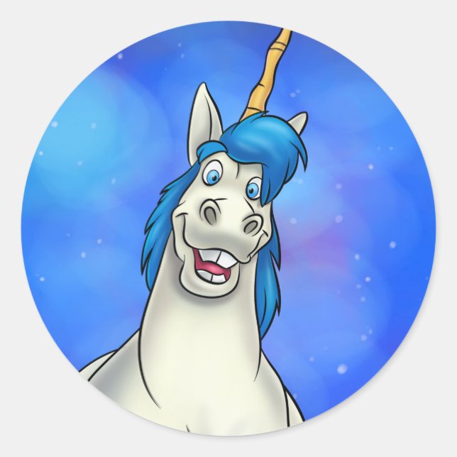 Pegatina Redonda Pegatinas lindos del dibujo animado (Anverso)