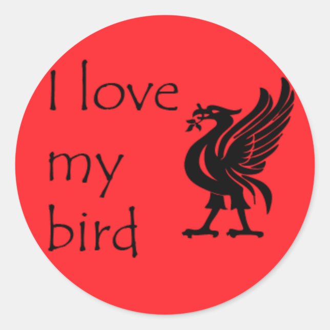 Pegatina Redonda Pegatinas - Liverpool Liverbird (Anverso)
