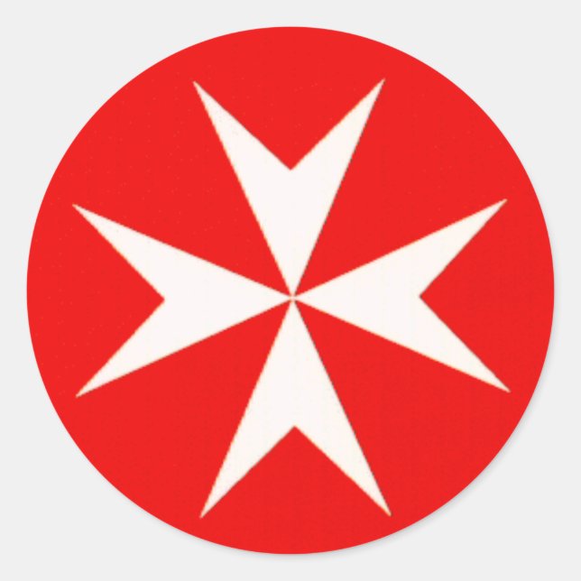 Pegatina Redonda Pegatinas malteses de travesía (Anverso)