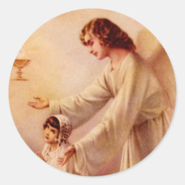 Pegatina Redonda Pegatinas: Mi corazón te percibe