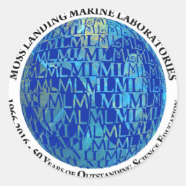 Pegatina Redonda Pegatinas: MLML 50° globo