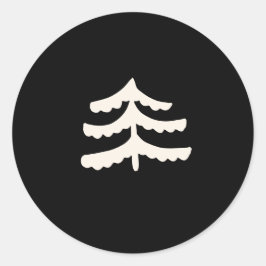 Pegatina Redonda Pegatinas modernos, negros y simples