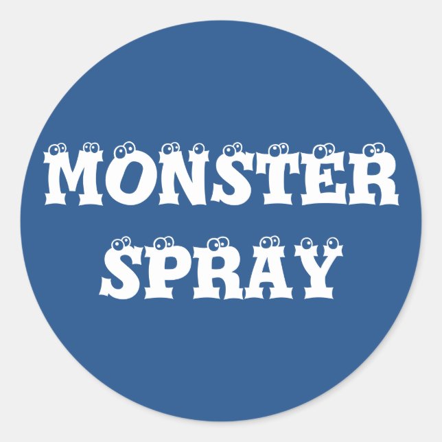 Pegatina Redonda pegatinas "Monster Spray" (Anverso)