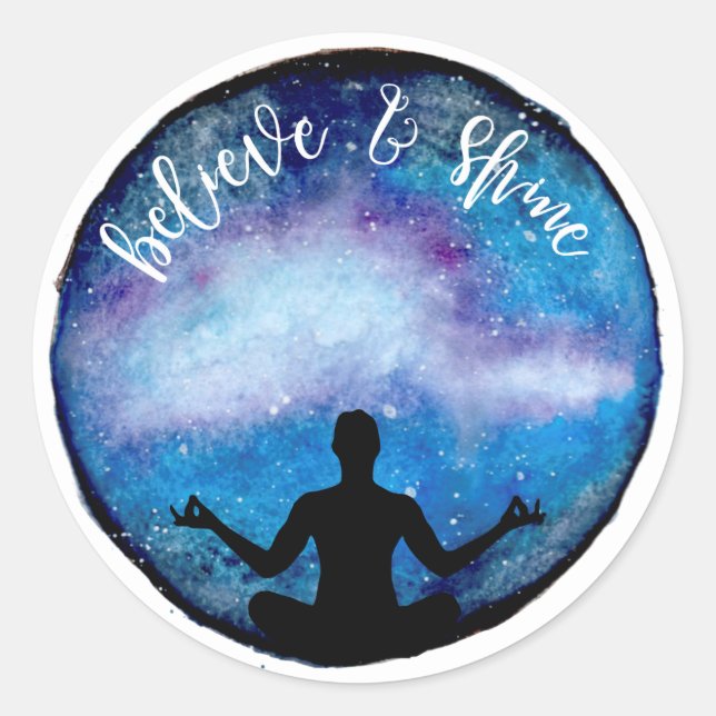 Pegatina Redonda pegatinas motivacionales (Anverso)