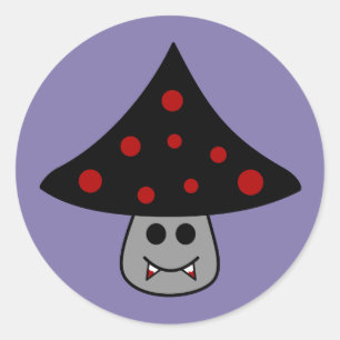 Pegatina Redonda Pegatinas Mushroom Vampire
