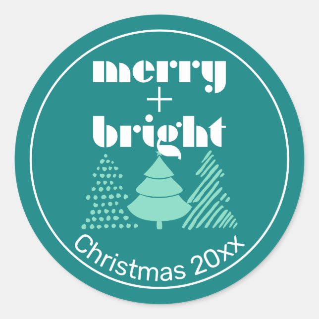 Pegatina Redonda Pegatinas navideñas amargas y brillantes (Anverso)