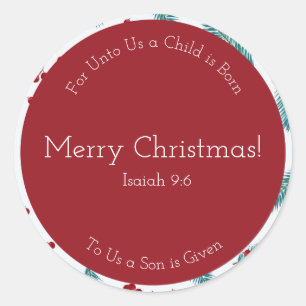 Pegatina Redonda Pegatinas navideñas de Merry Berry Round