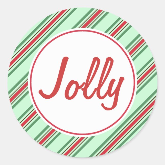 Pegatina Redonda Pegatinas navideñas Jolly Mint (Anverso)