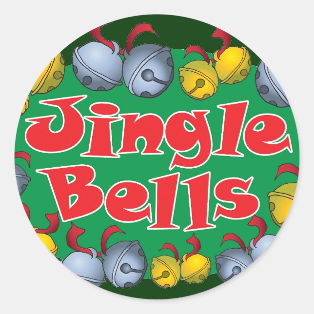 Pegatina Redonda Pegatinas navideñas para niños (Anverso)