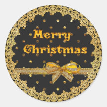 Pegatinas navideños Black and Gold Merry