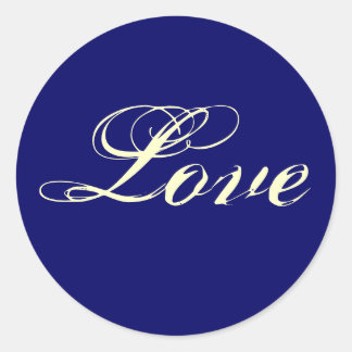 Pegatina Redonda Pegatinas NAVY AZUL Love - Personalizado