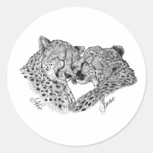 Pegatina Redonda Pegatinas - Neo y Juno
