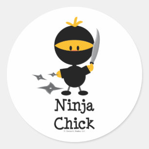 Pegatina Redonda Pegatinas Ninja Chick