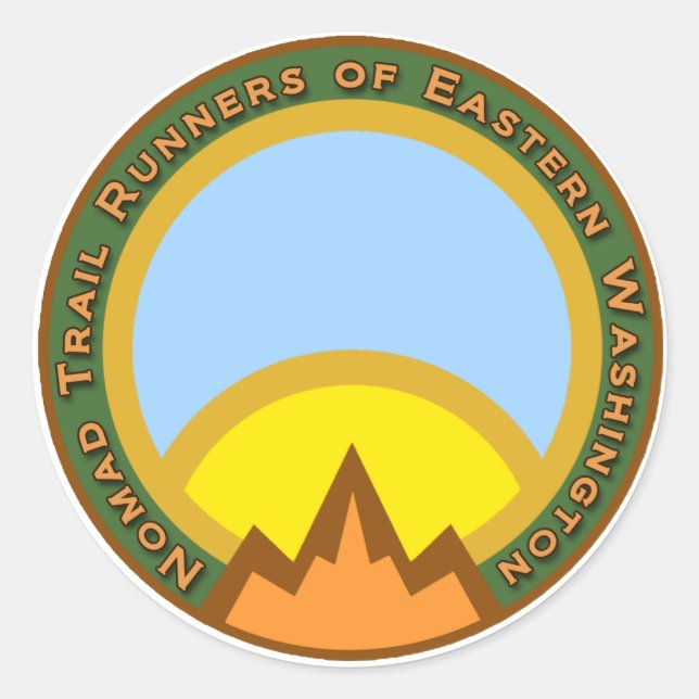 Pegatina Redonda Pegatinas Nomads (Anverso)