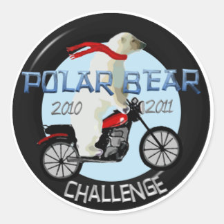 Pegatina Redonda Pegatinas oficiales del Desafío del Oso Polar
