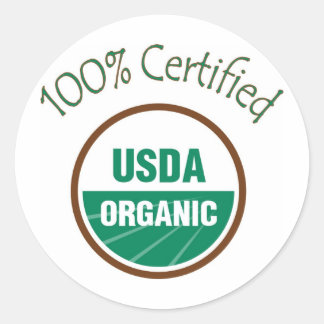 Pegatina Redonda pegatinas orgánicos de USDA 100% certificados