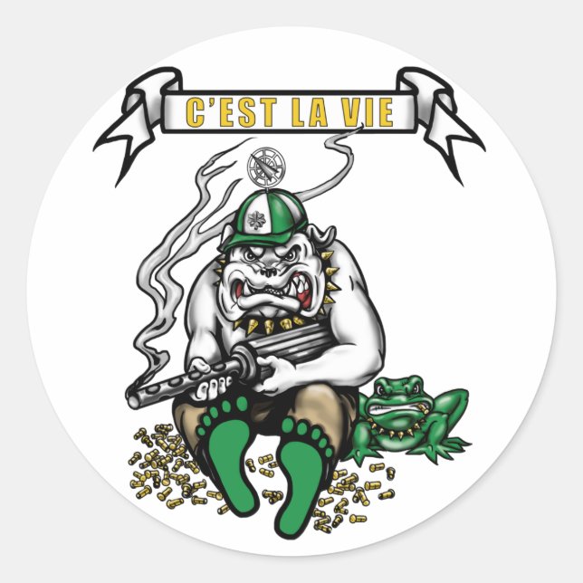 Pegatina Redonda Pegatinas Oval (Anverso)