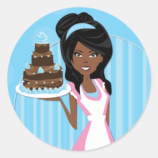 Pegatina Redonda Pegatinas panaderos decorativos (Anverso)