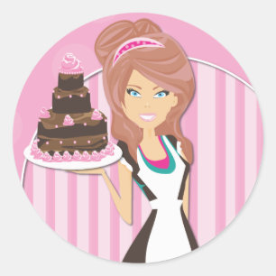 Pegatina Redonda Pegatinas panaderos decorativos