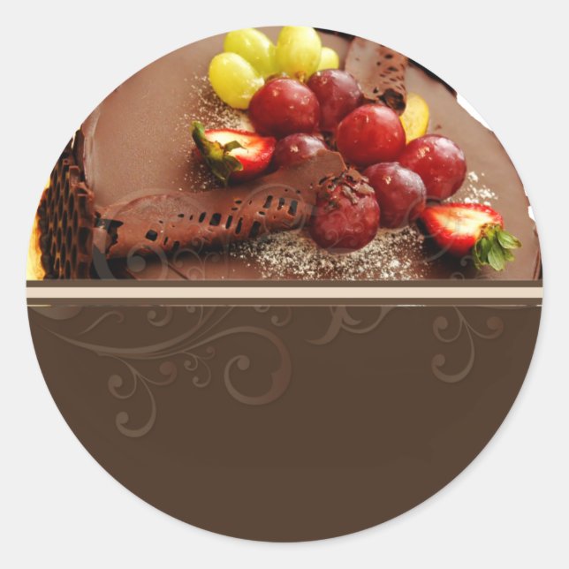 Pegatina Redonda pegatinas/panaderos/pastelero boda (Anverso)