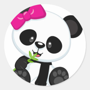Pegatina Redonda Pegatinas Panda