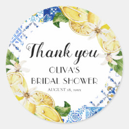 Pegatina Redonda Pegatinas para despedida de soltera italiana de li