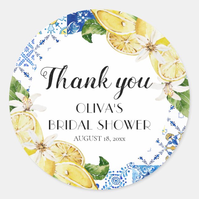 Pegatina Redonda Pegatinas para despedida de soltera italiana de li (Anverso)