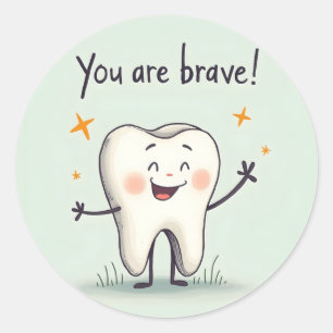 Pegatina Redonda Pegatinas para pequeños pacientes dentistas