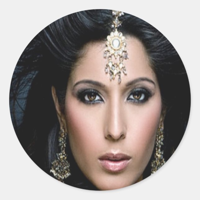 Pegatina Redonda Pegatinas para retratos Princesas (Peel & Stick) # (Anverso)