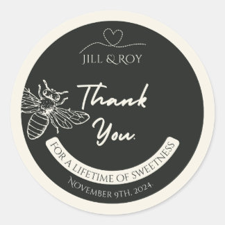 Pegatina Redonda Pegatinas para tapa de tarro de miel mini