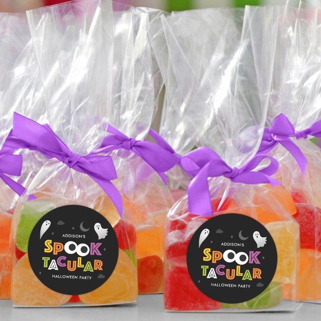 Pegatina Redonda Pegatinas partidarios de la fiesta de Halloween en (Subido por el creador)