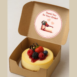 Pegatina Redonda Pegatinas personalizadas de panadería "Gracias por