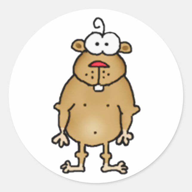 Pegatina Redonda Pegatinas personalizado Gopher (Anverso)