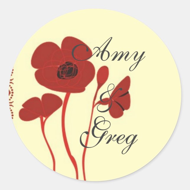 Pegatina Redonda pegatinas "personalizados" (Anverso)