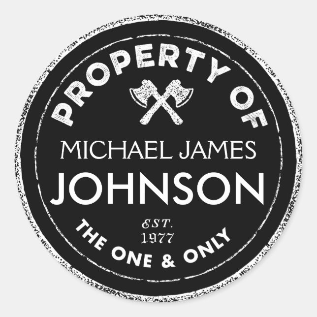 Pegatina Redonda Pegatinas personalizados (Anverso)