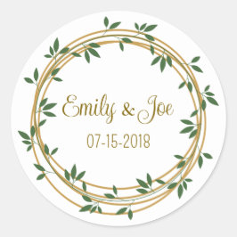 Pegatina Redonda pegatinas personalizados bodas