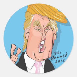 Pegatina Redonda Pegatinas Personalizados de Donald Trump