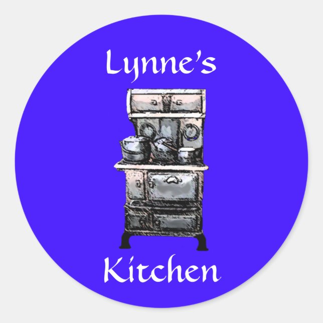 Pegatina Redonda Pegatinas personalizados de la vieja bodega (Anverso)