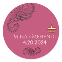 Pegatinas personalizados de Mehendi