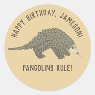 Pegatina Redonda Pegatinas personalizados de Pangolins
