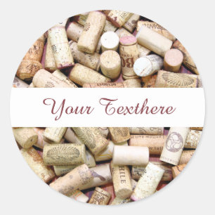 Pegatina Redonda Pegatinas Personalizados de Wine Corks