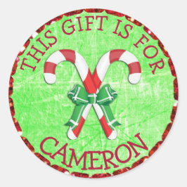 Pegatina Redonda Pegatinas personalizados del día de fiesta de la