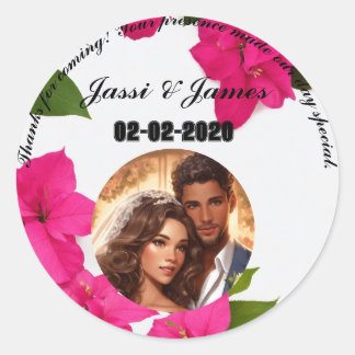 Pegatina Redonda Pegatinas personalizados por gratitud