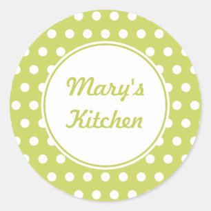 Pegatina Redonda Pegatinas personalizados Retro Kitchen