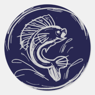 Pegatina Redonda Pegatinas pesqueros